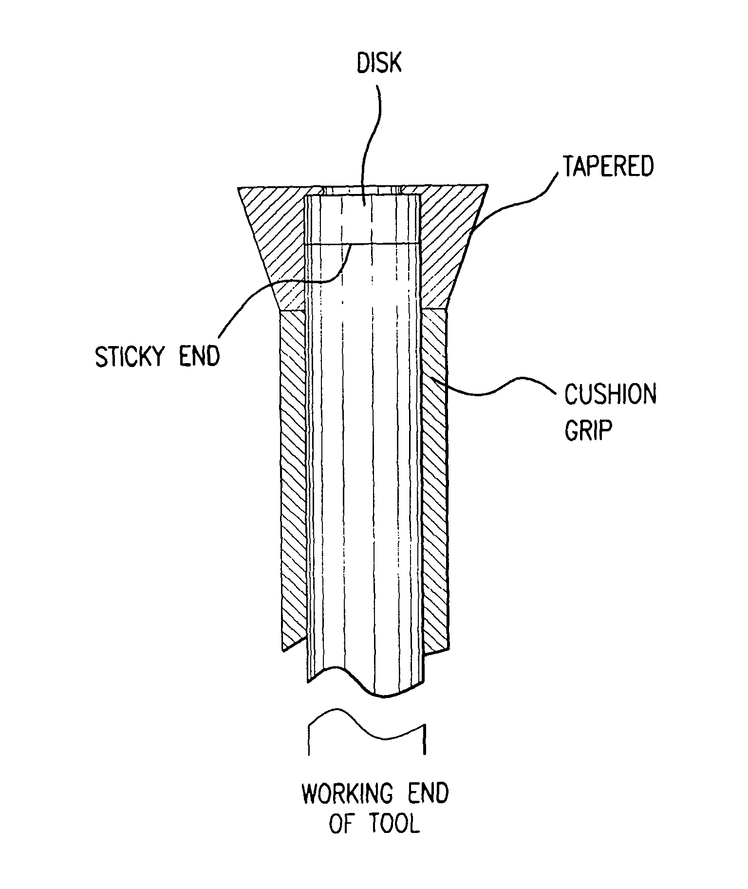 Anti-spalling combination on an impact tool with an improved holding system