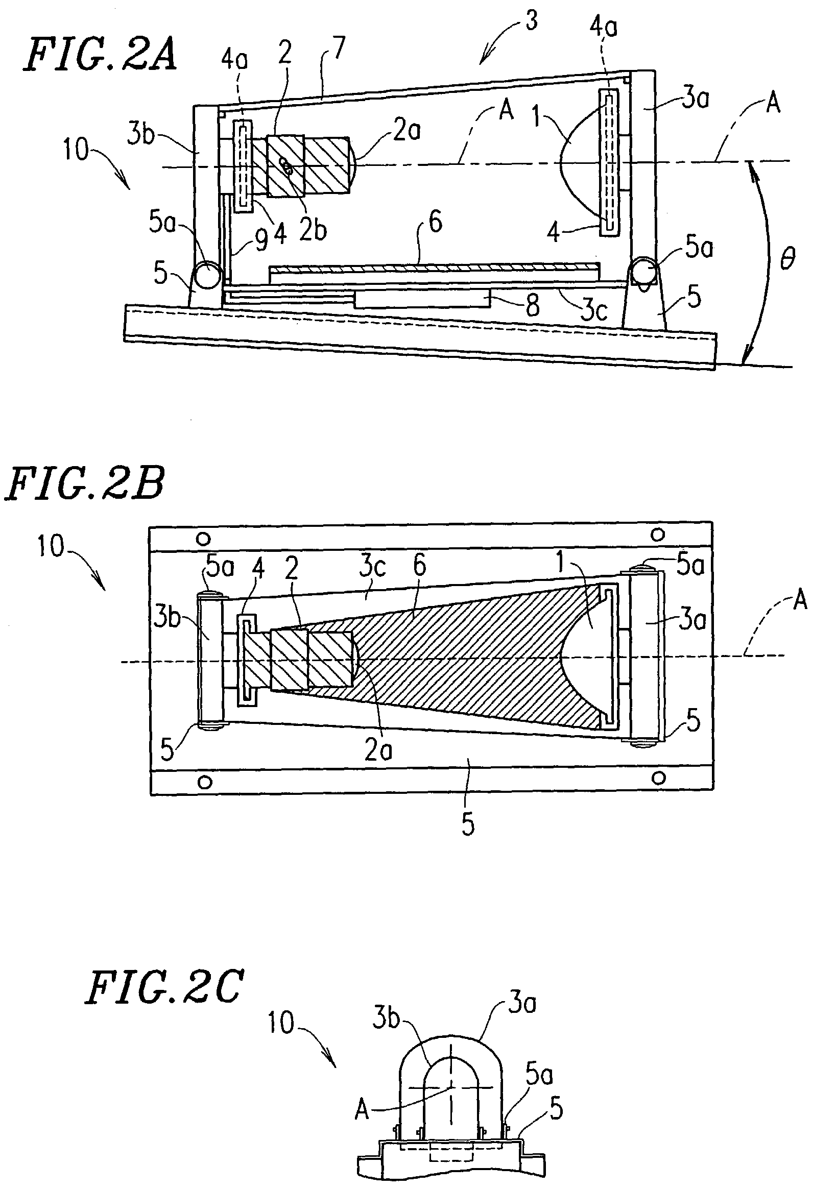 Wide view field area camera apparatus and monitoring system
