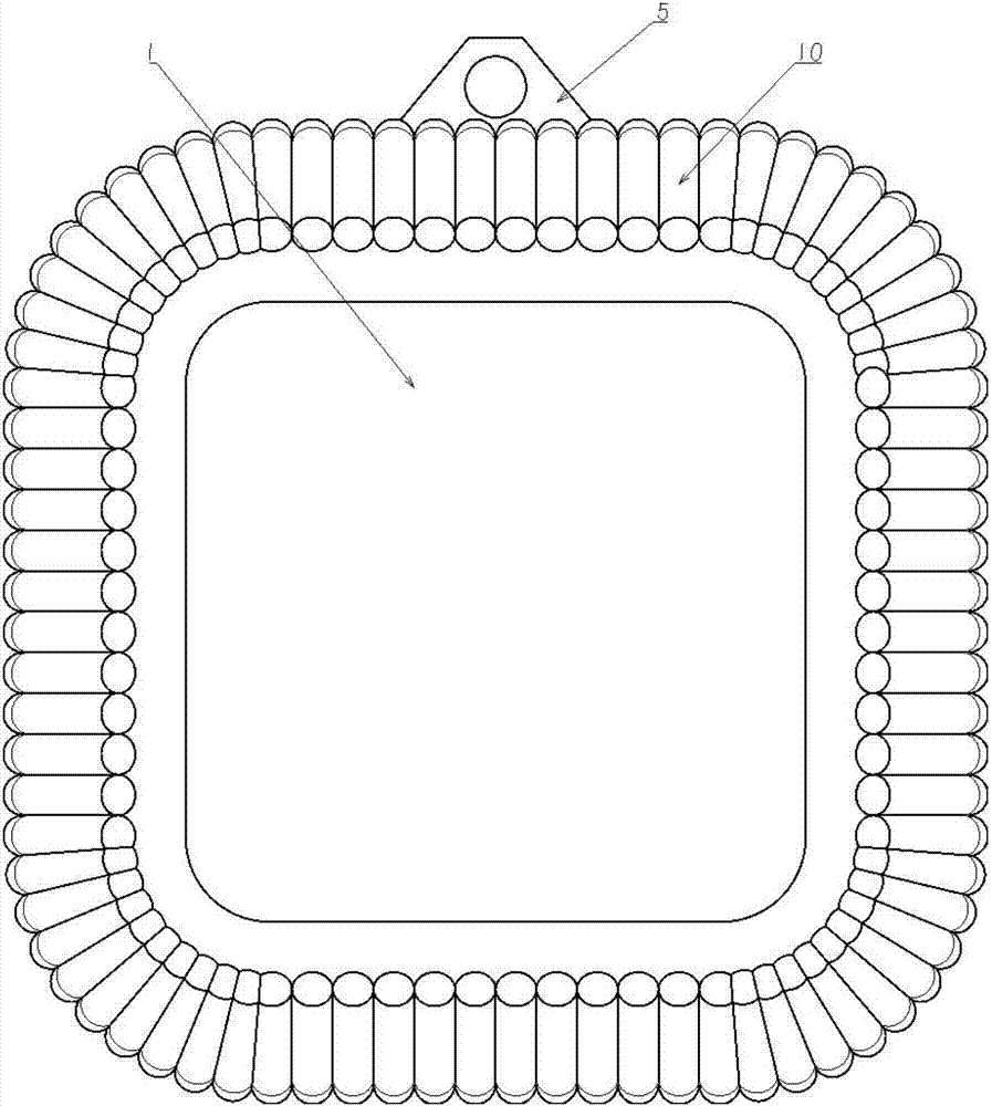 A pressurized air cushion icebreaker