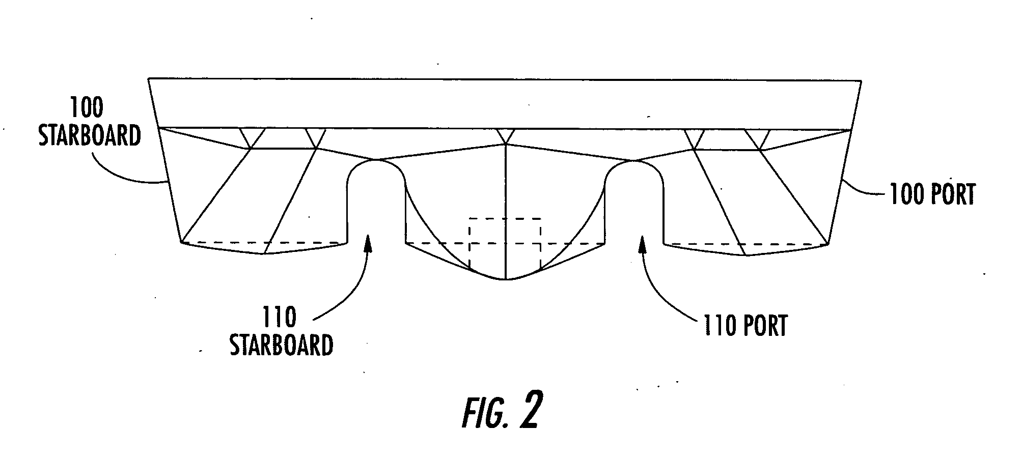 Powerboat with disappearing tunnel