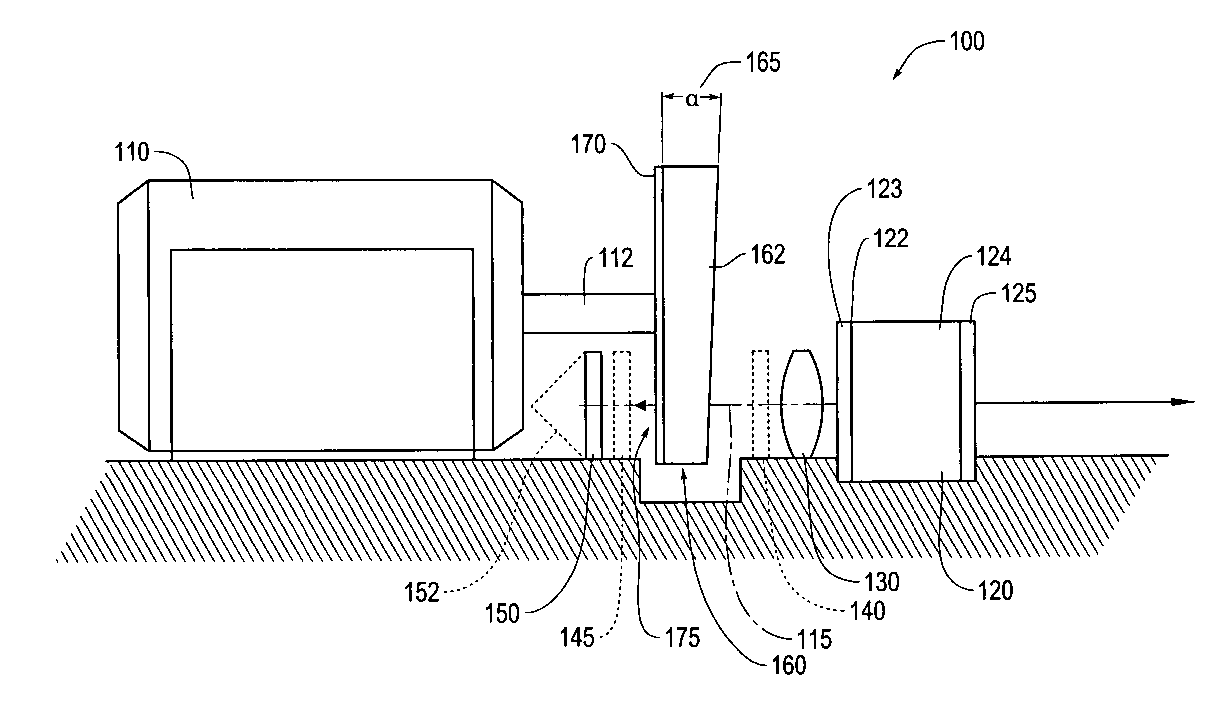External cavity laser with rotary tuning element