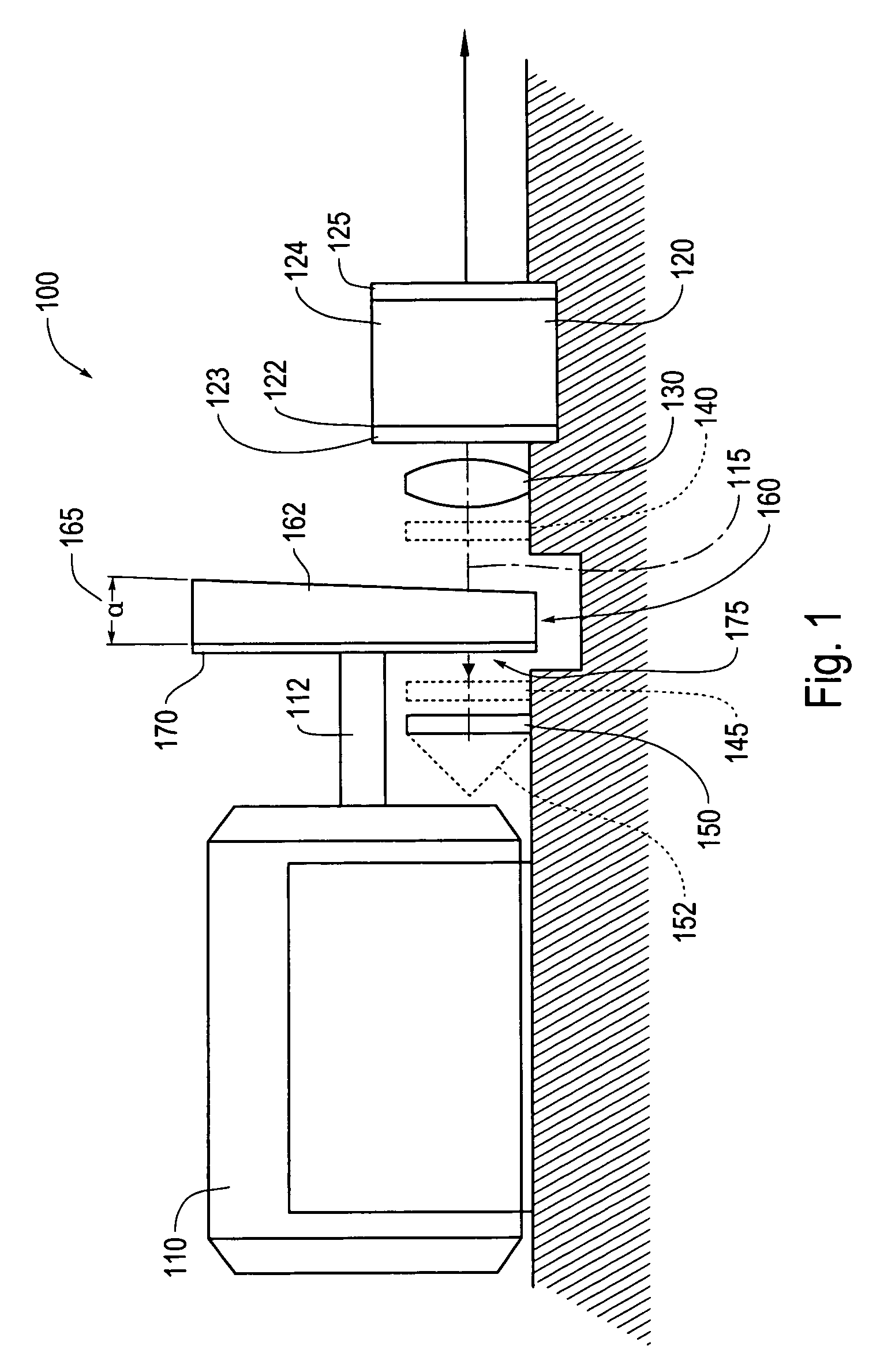 External cavity laser with rotary tuning element