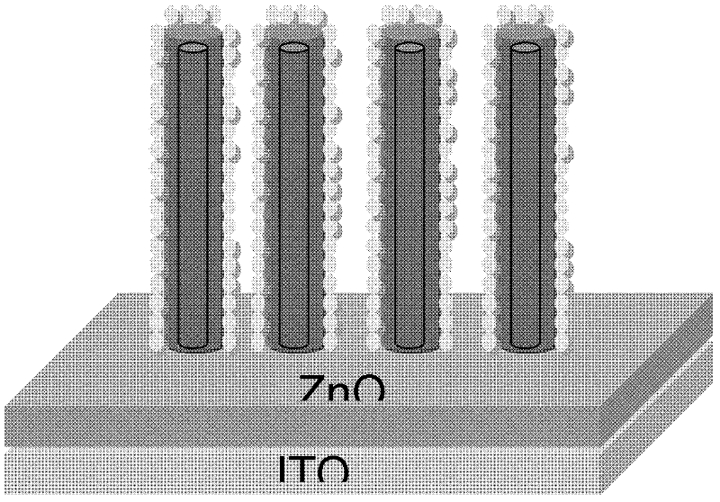 ZnO/CdTe/CdS nanometer cable array electrode and preparation method thereof