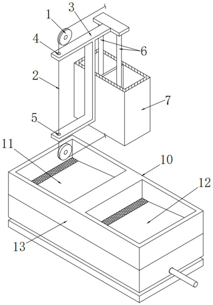 Liquid spraying device for medium-speed wire cutting and medium-speed wire cutting machine