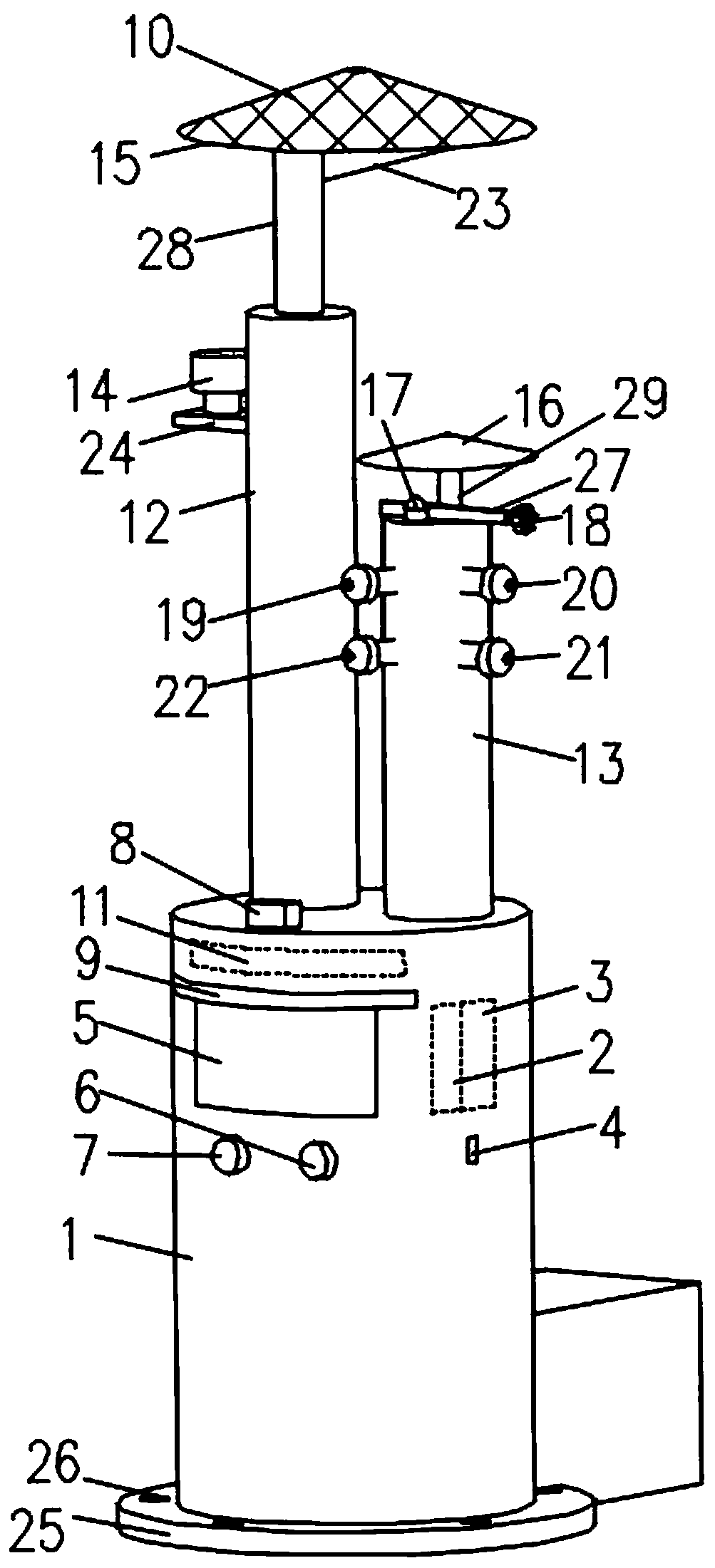 Wireless sensing monitoring device for constructional engineering and use method