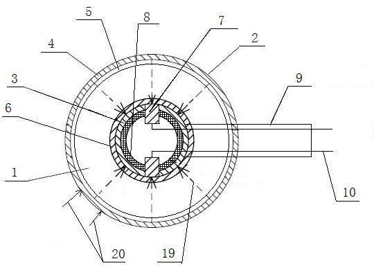 Hot-air radio microsphere and honeycomb-shaped hot-air radio function macro material integrated with hot-air radio microsphere