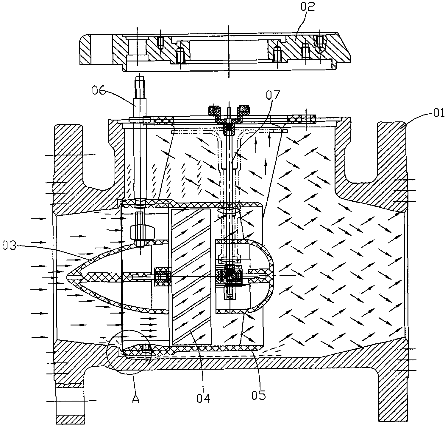 Improved spiral wing water meter