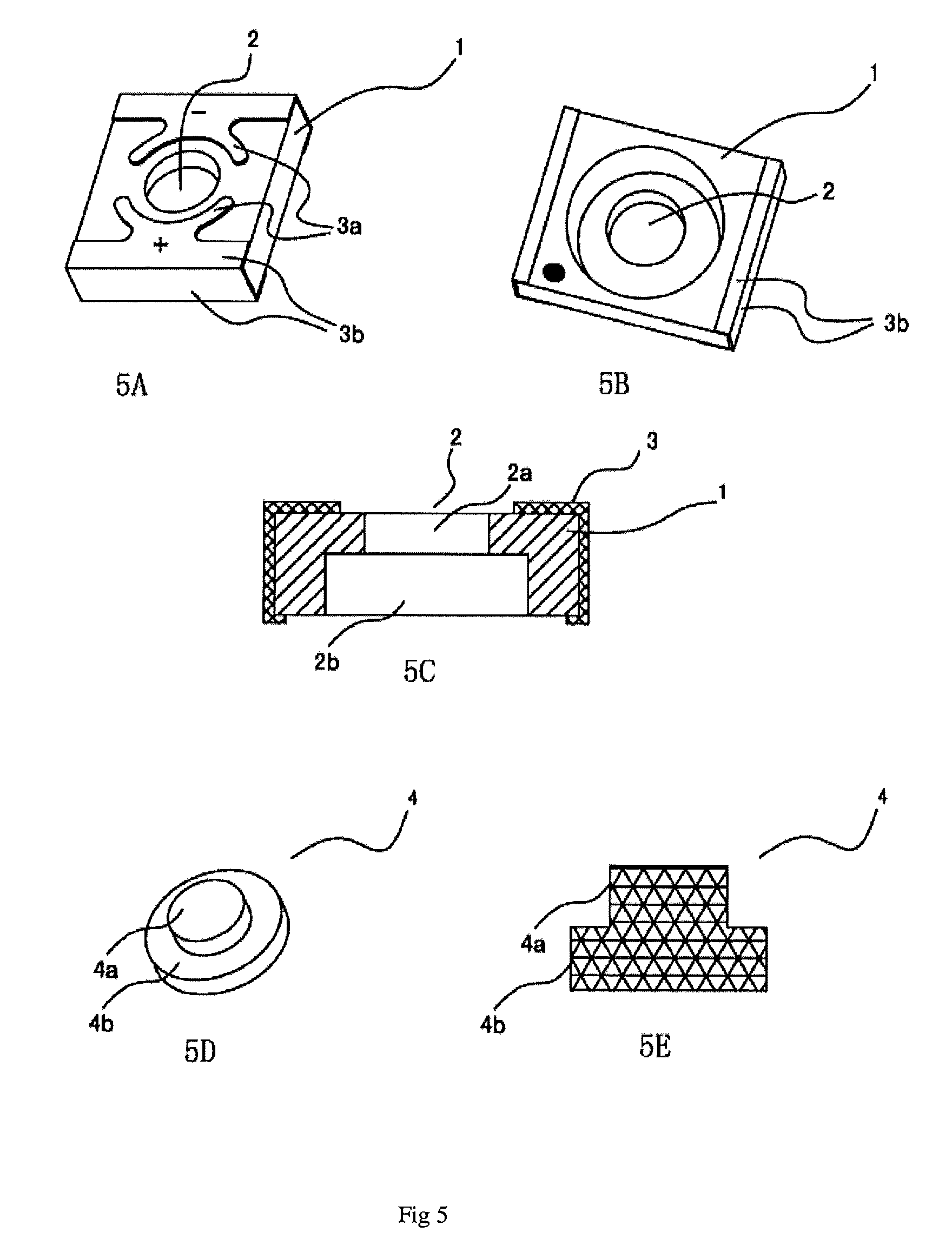 Structure of heat dissipation substrate for power light emitting diode (LED) and a device using same
