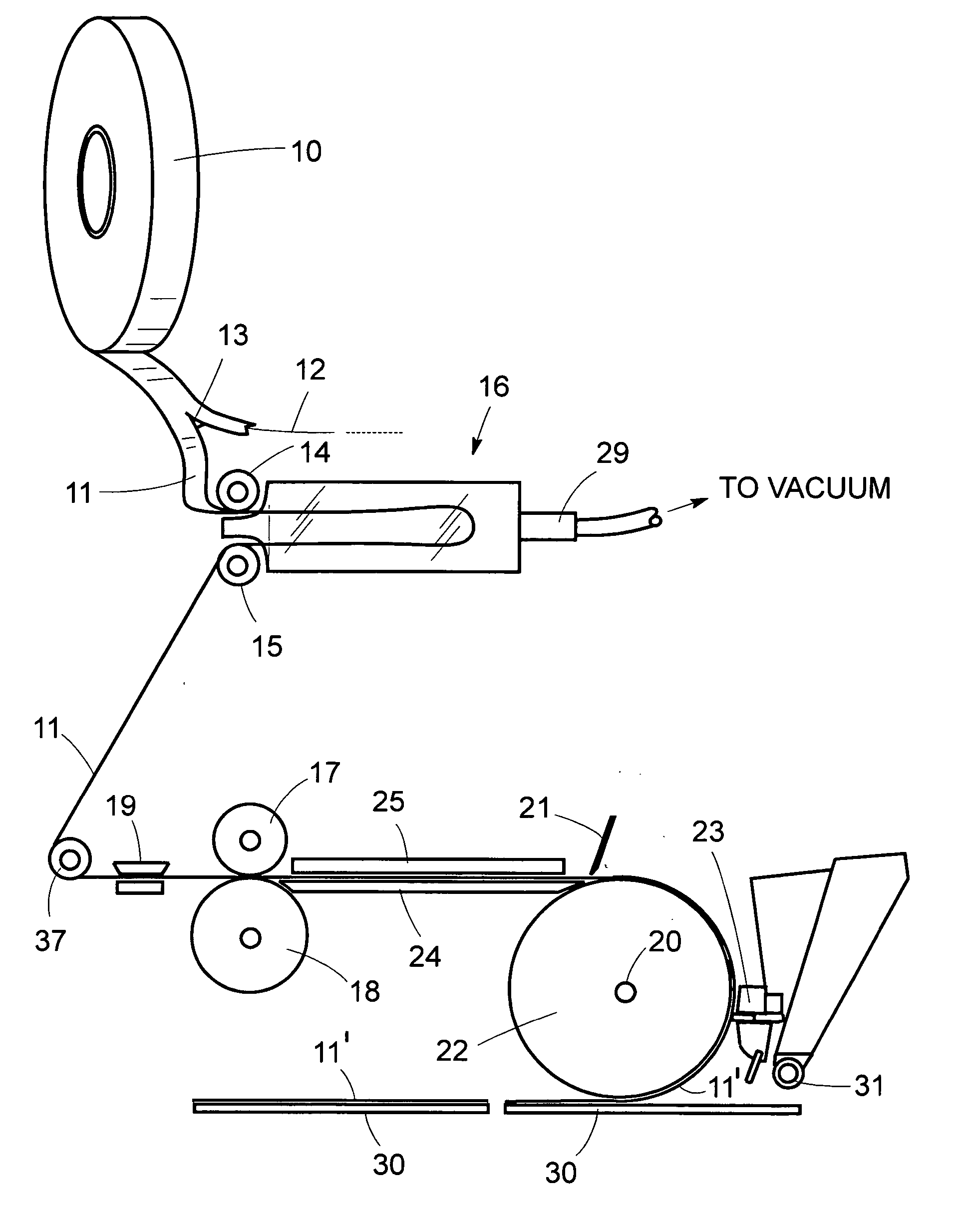 Apparatus and process for placement of sealing adhesives on containers