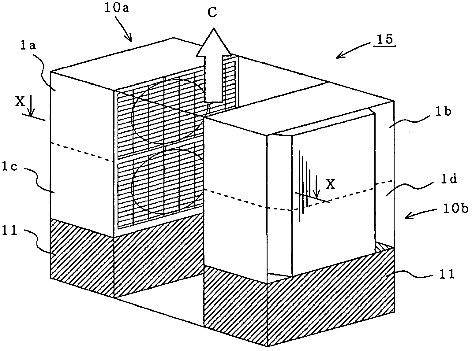 Refrigerating air conditioning device and refrigerating air conditioning system
