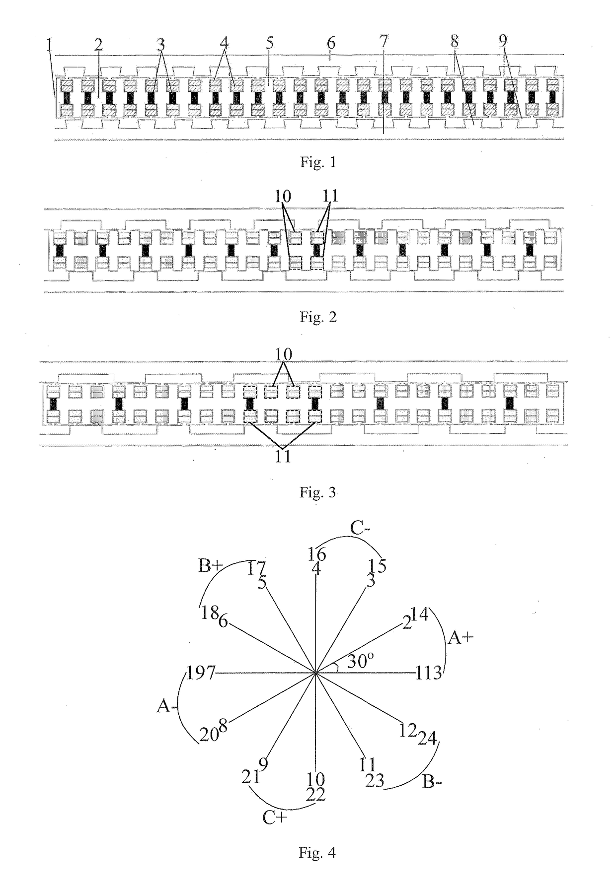 Double stator permanent magnet cursor linear motor and design method for increasing magnetic field modulation effect