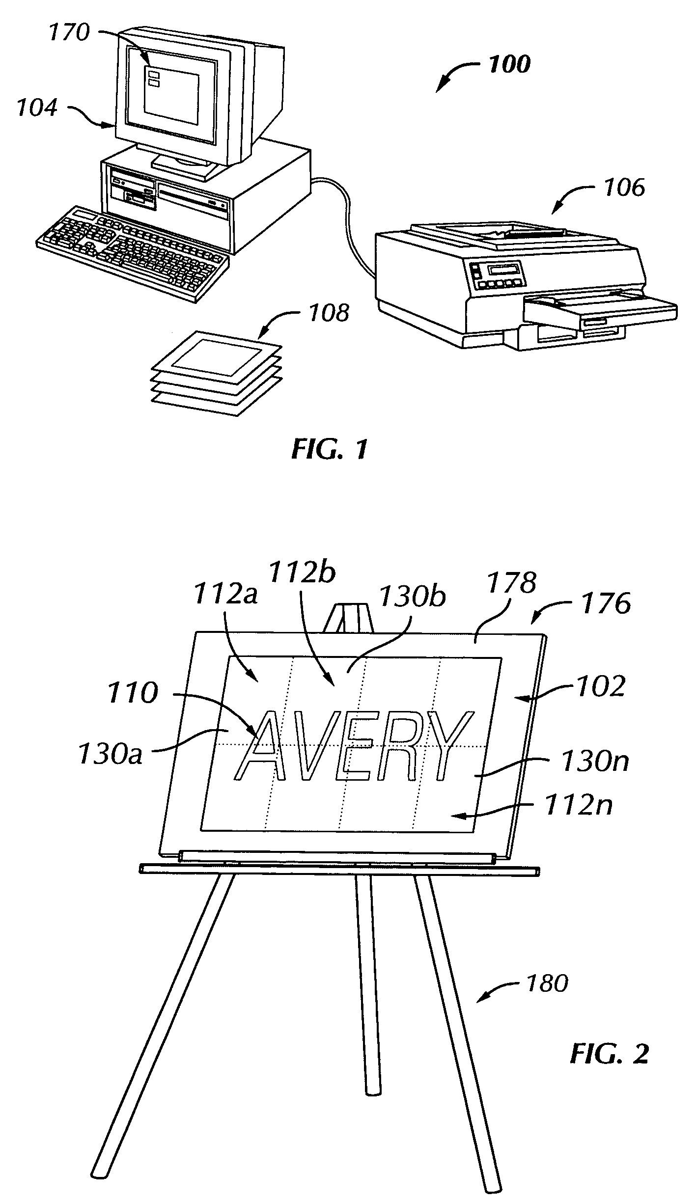 Printing stock for use in printing composite signs, methods and apparatus for printing such signs, and methods for manufacturing such printing stock