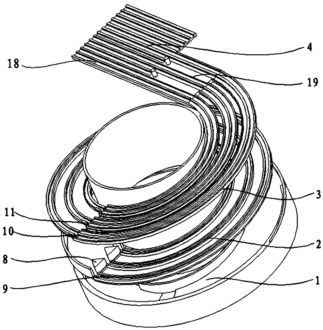 Wedge-shaped magnetic material aligning and sorting device