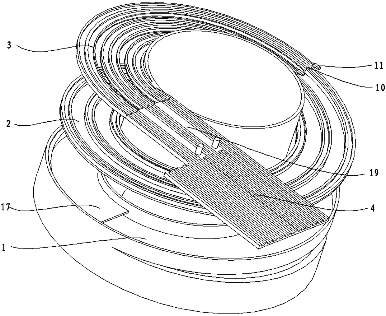 Wedge-shaped magnetic material aligning and sorting device