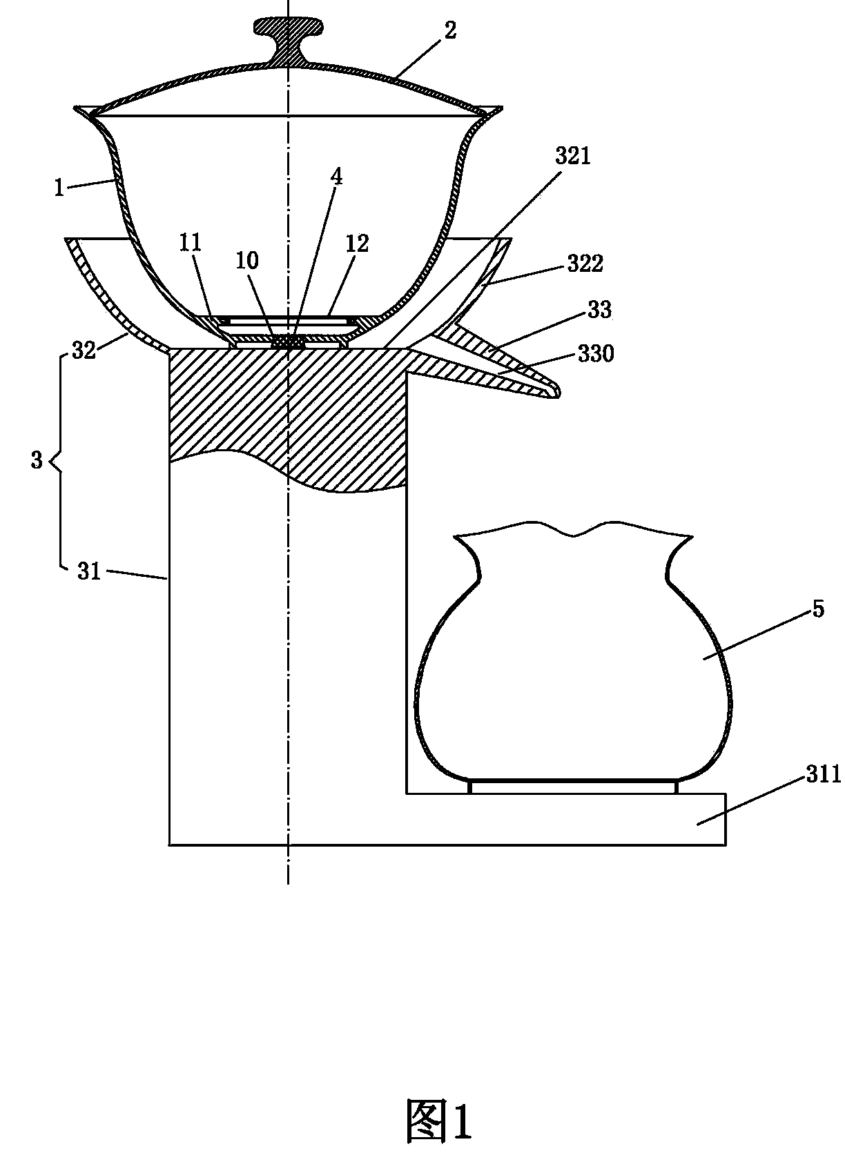 Anti-scald tea making device