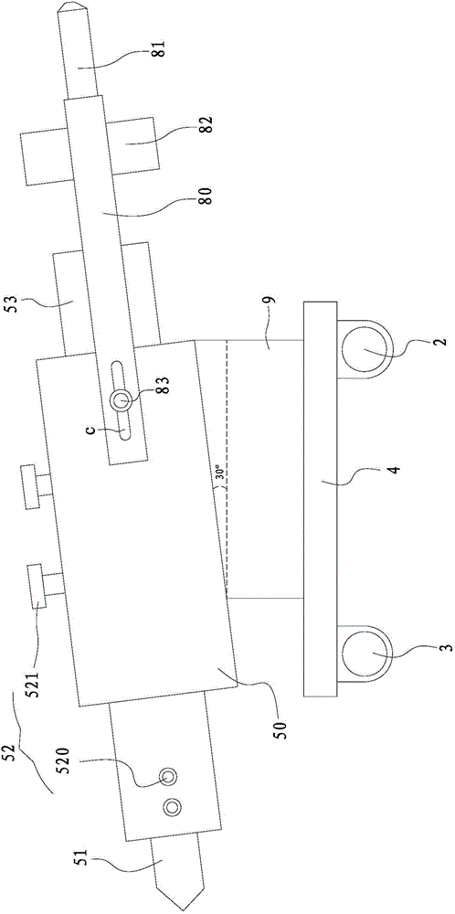 Cutting device for cutting waterproof coiled material from middle