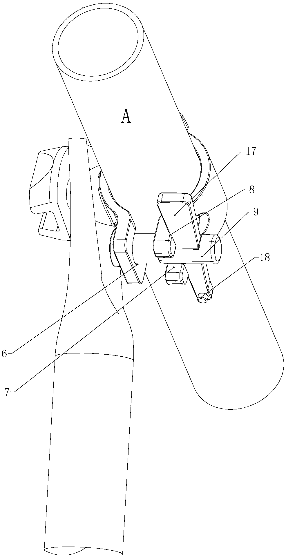 Fastener for oblique rod