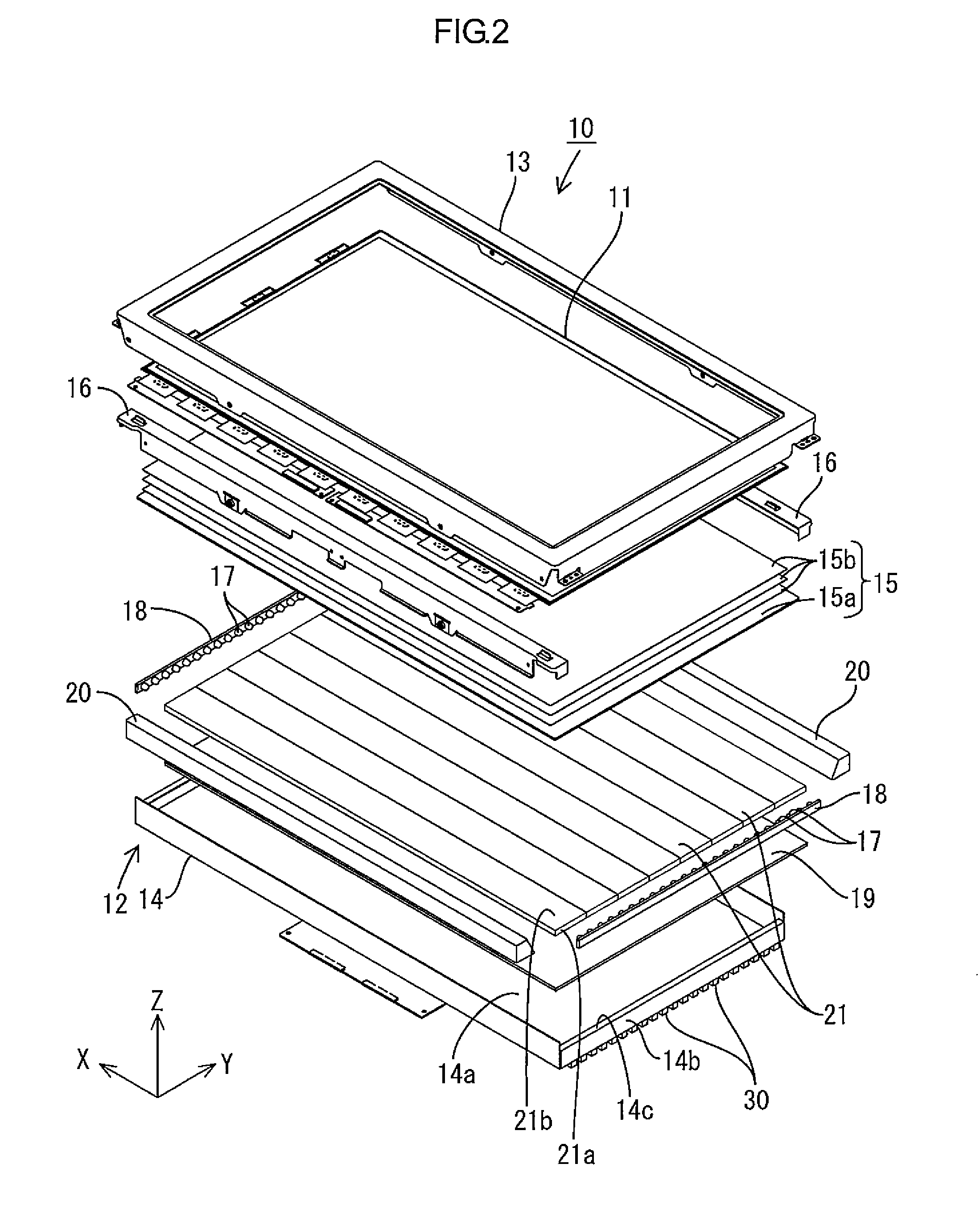 Lighting device, display device and television receiver