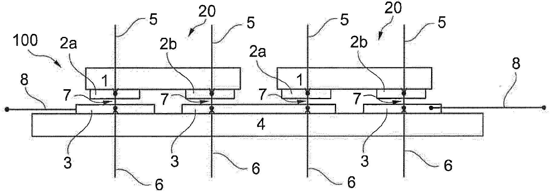 Method for electrically connecting several solar cells and photovoltaic module