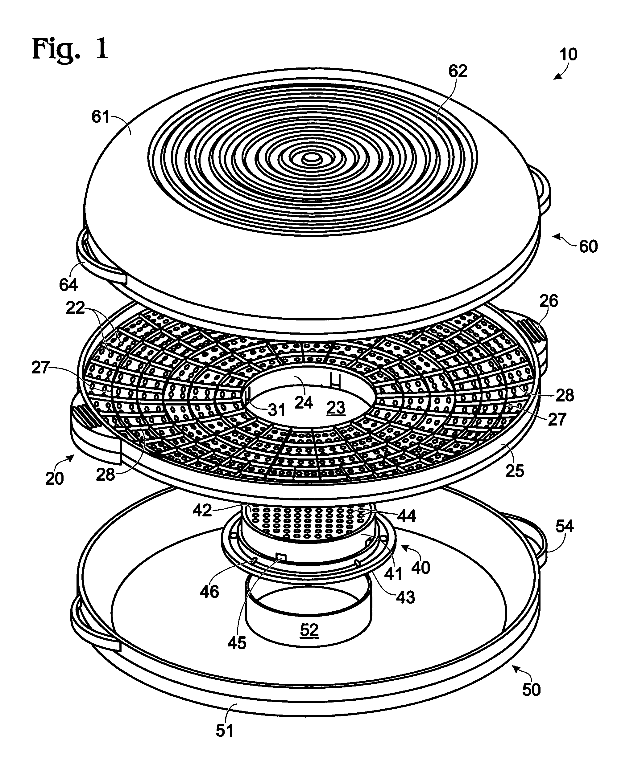 Multi-component drain and serving tray assembly