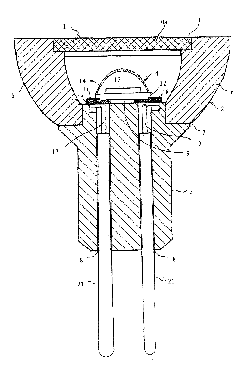 Lamp with at least one light-emitting diode