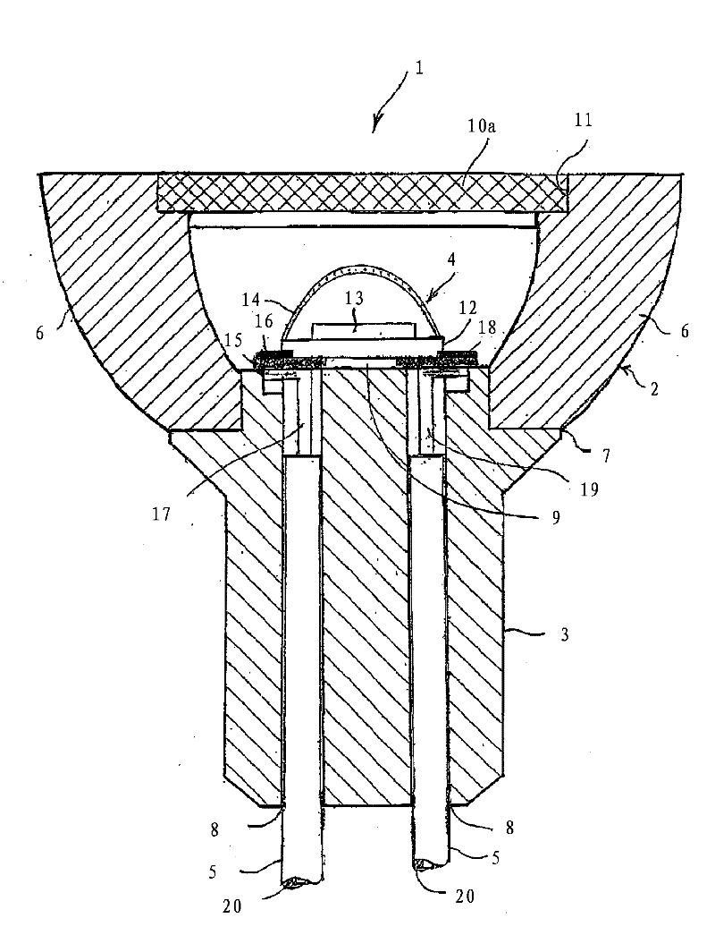 Lamp with at least one light-emitting diode