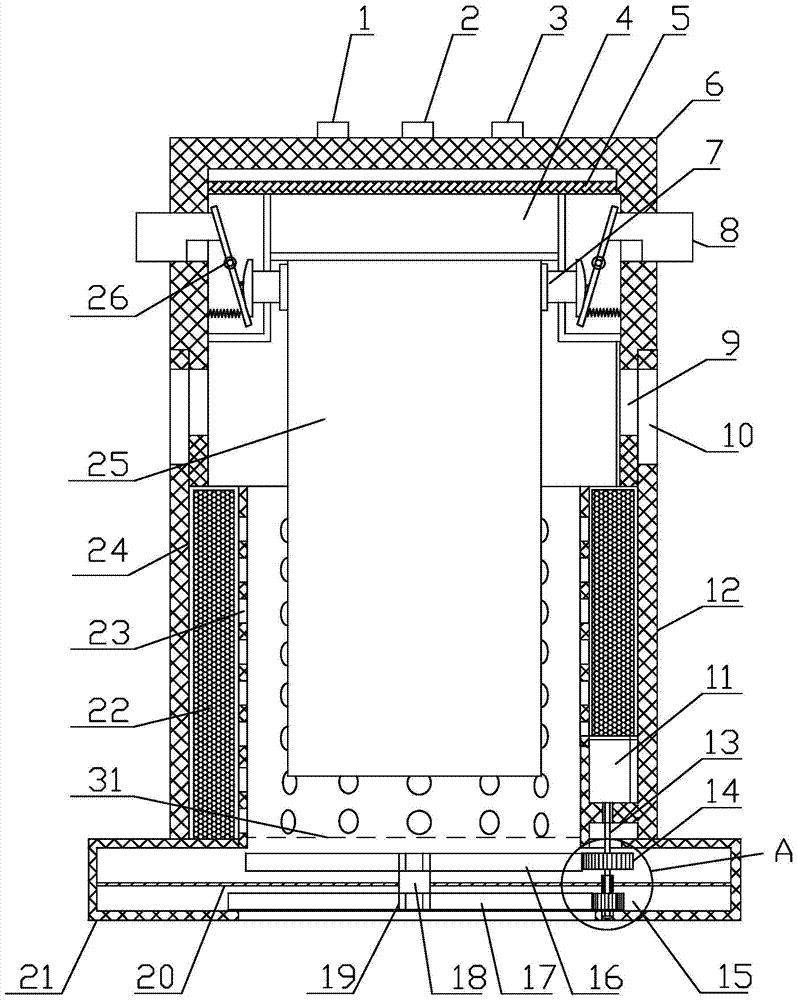 An integrated moxibustion tool with controllable turning and sparrow moxibustion