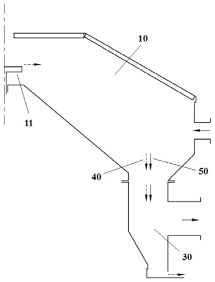 Primary cooling section device and method for slag granulation