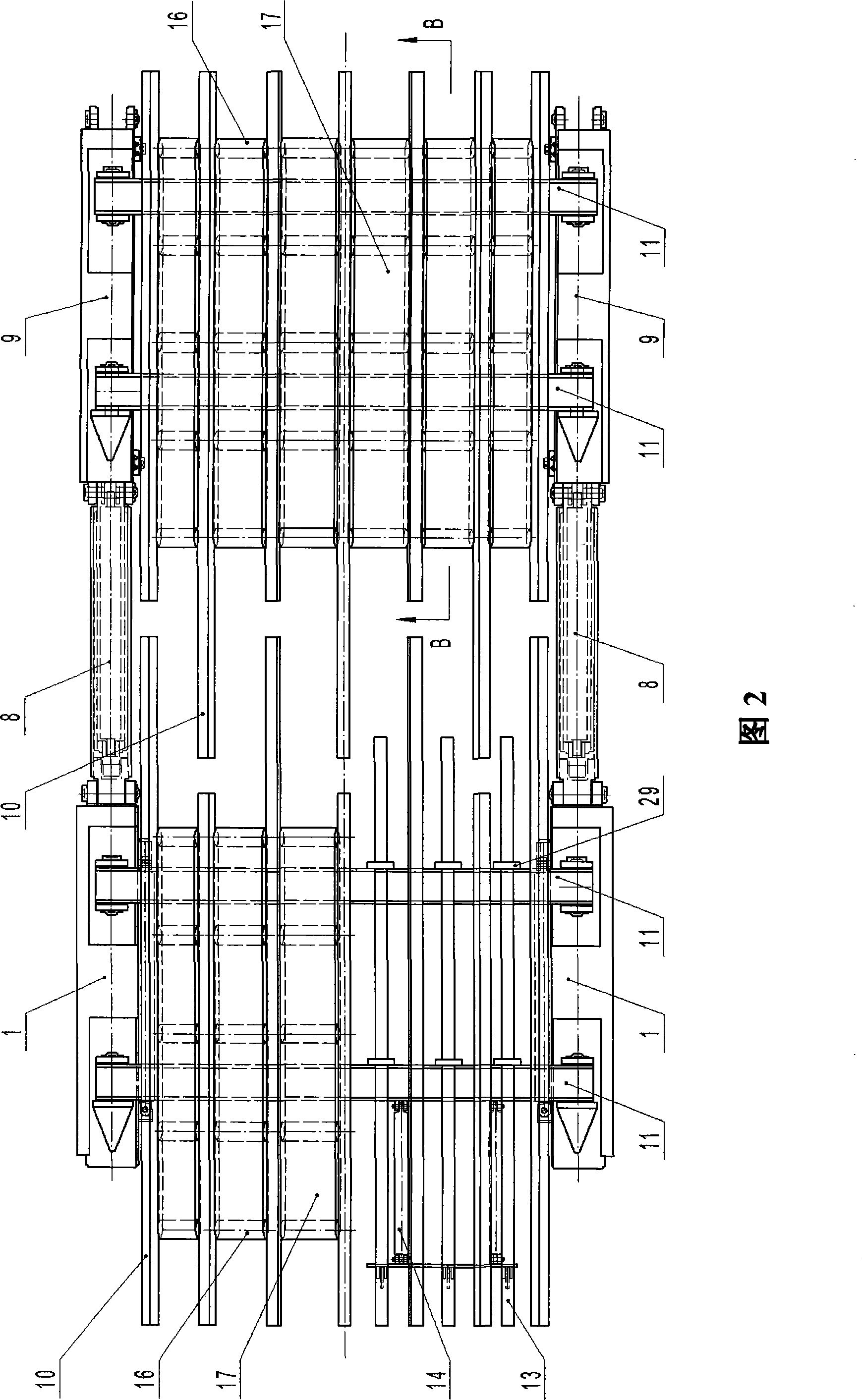 Immediate support device for digging machine