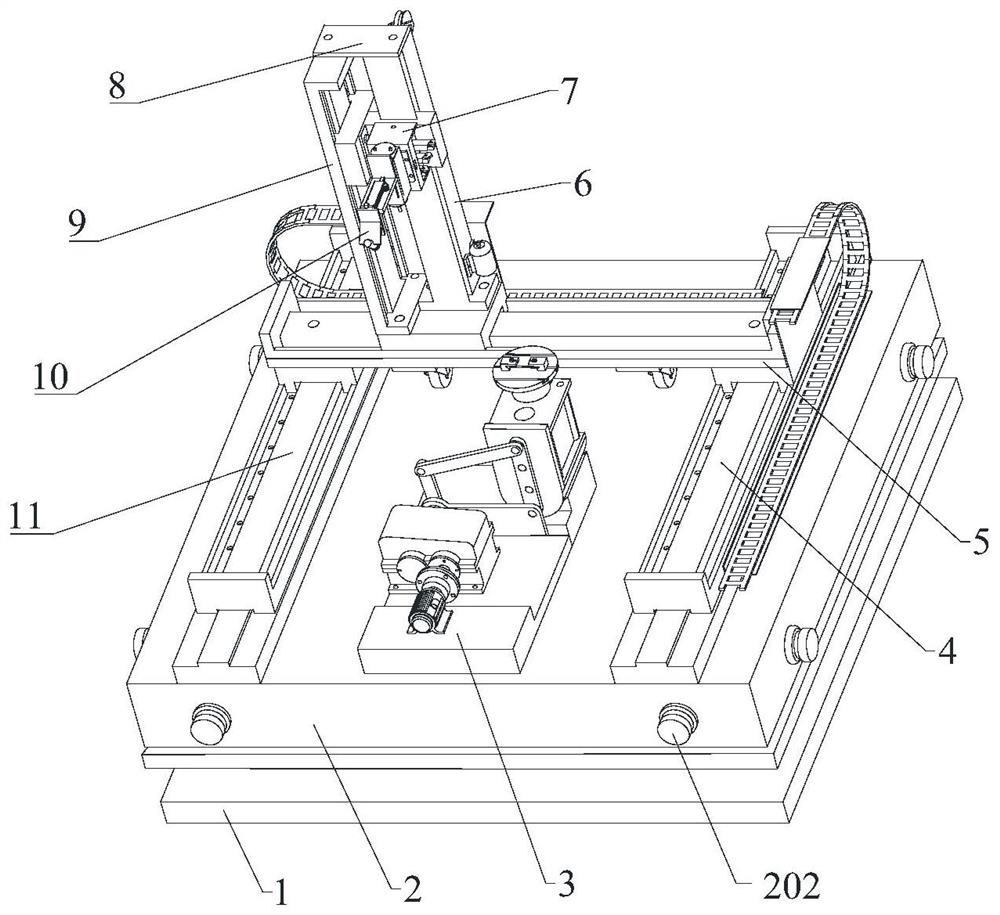 A desktop five-degree-of-freedom micro-compound processing machine tool