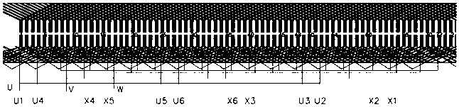 Three-antipode six-layer flat copper wire winding structure and motor using winding structure