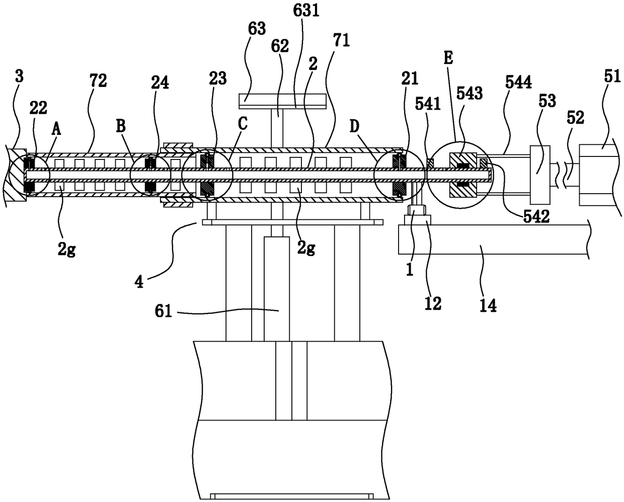 A gas supply test device