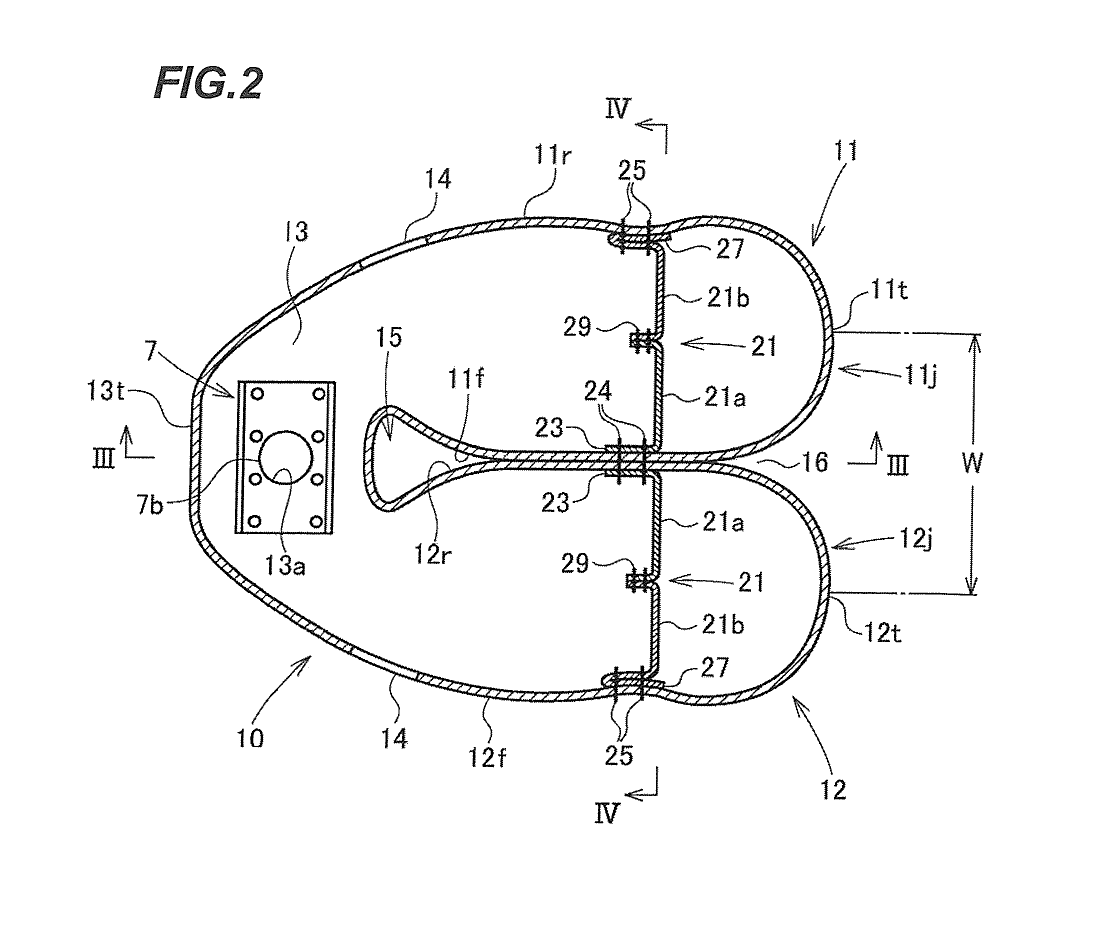 Passenger-side airbag folded body and passenger-side airbag apparatus