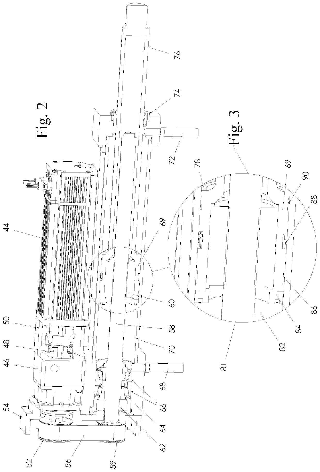 Space-constrained hybrid linear actuator