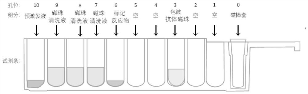 Detection reagent strip for interleukin-6 and application thereof