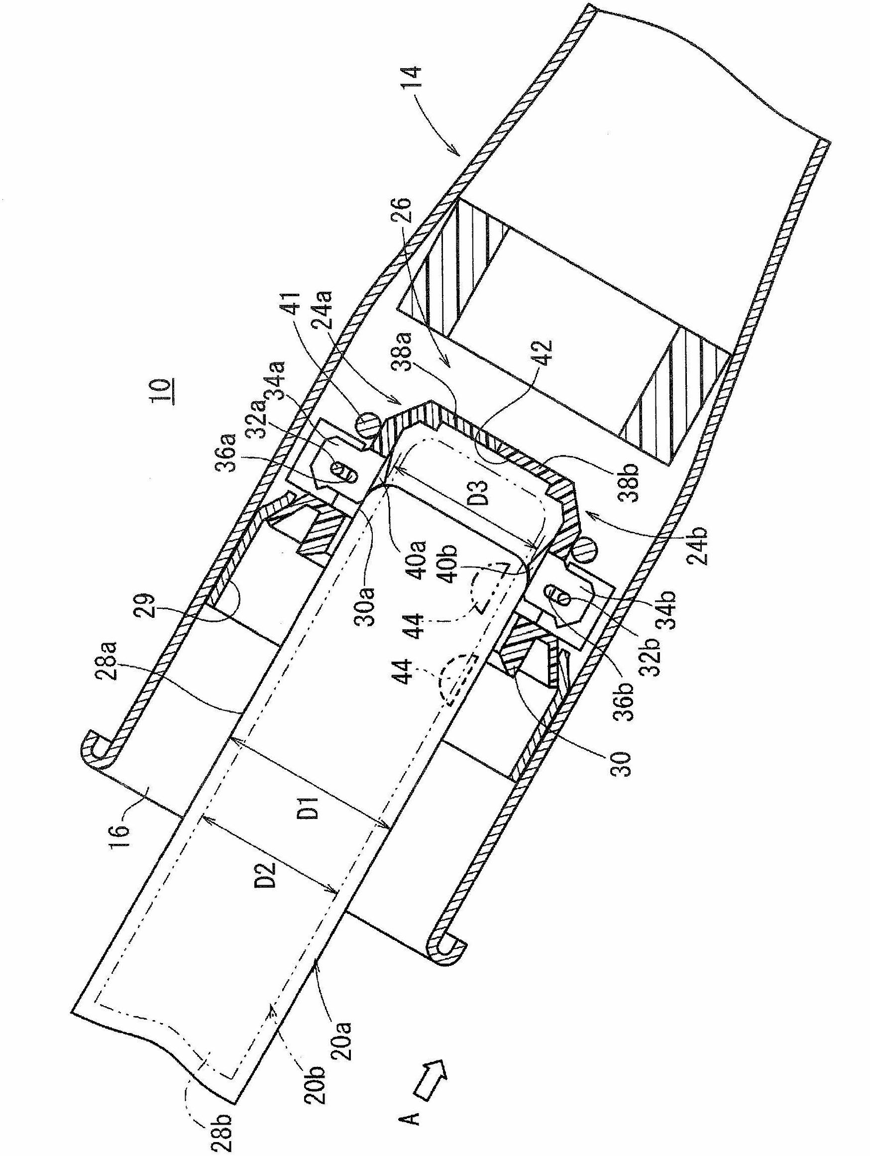 Fuel filling pipe device for vehicle