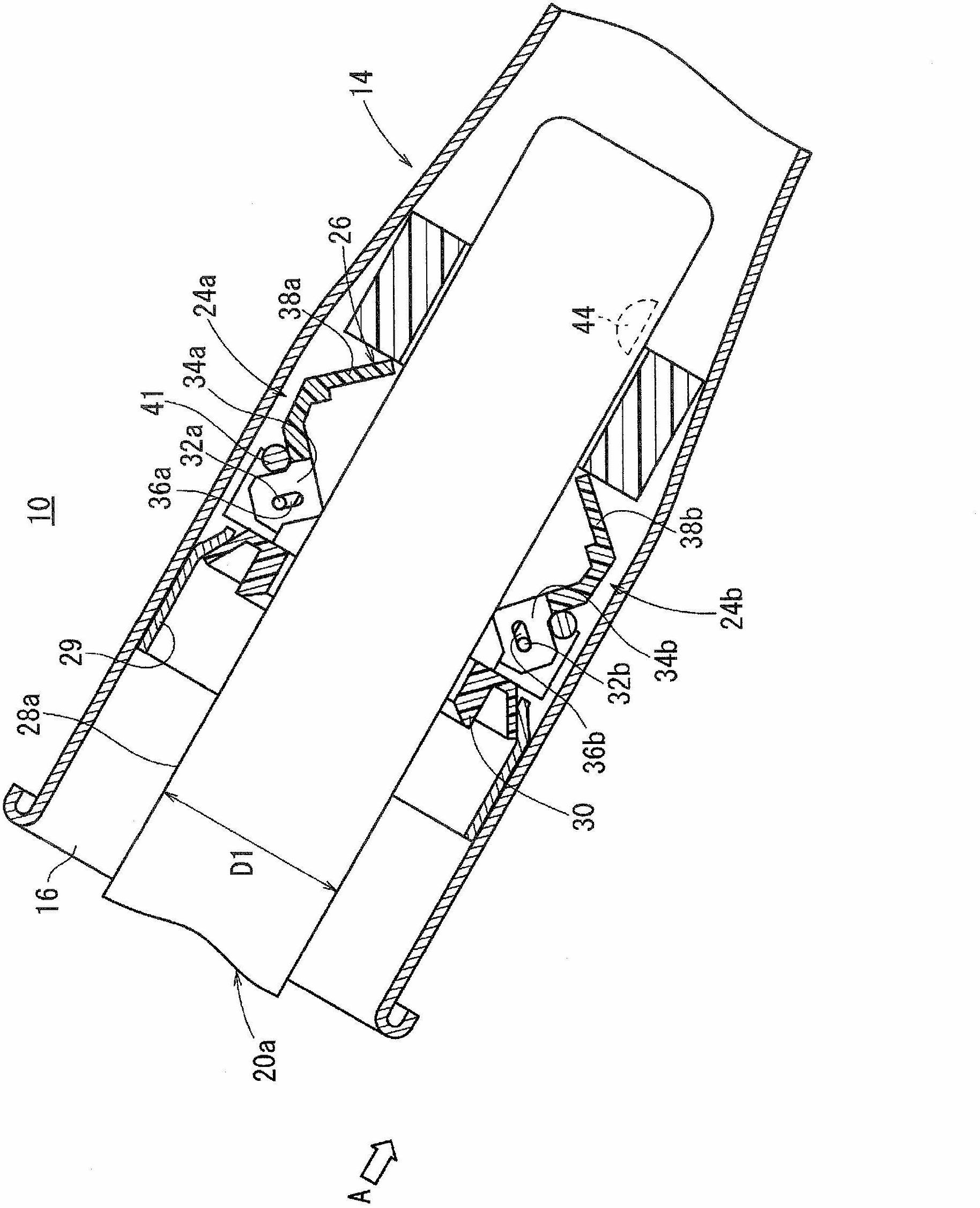 Fuel filling pipe device for vehicle
