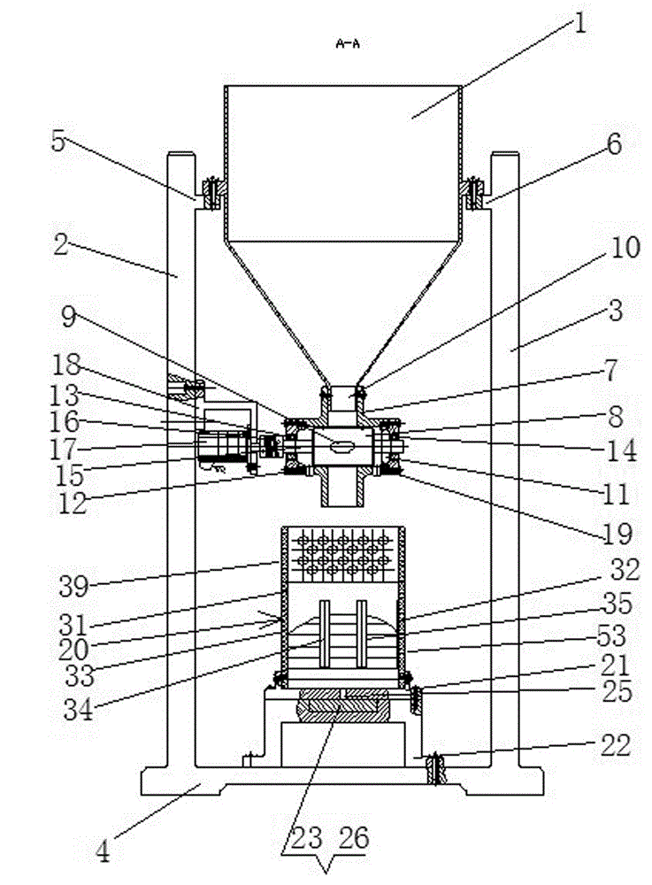 Automatic control device of powder height