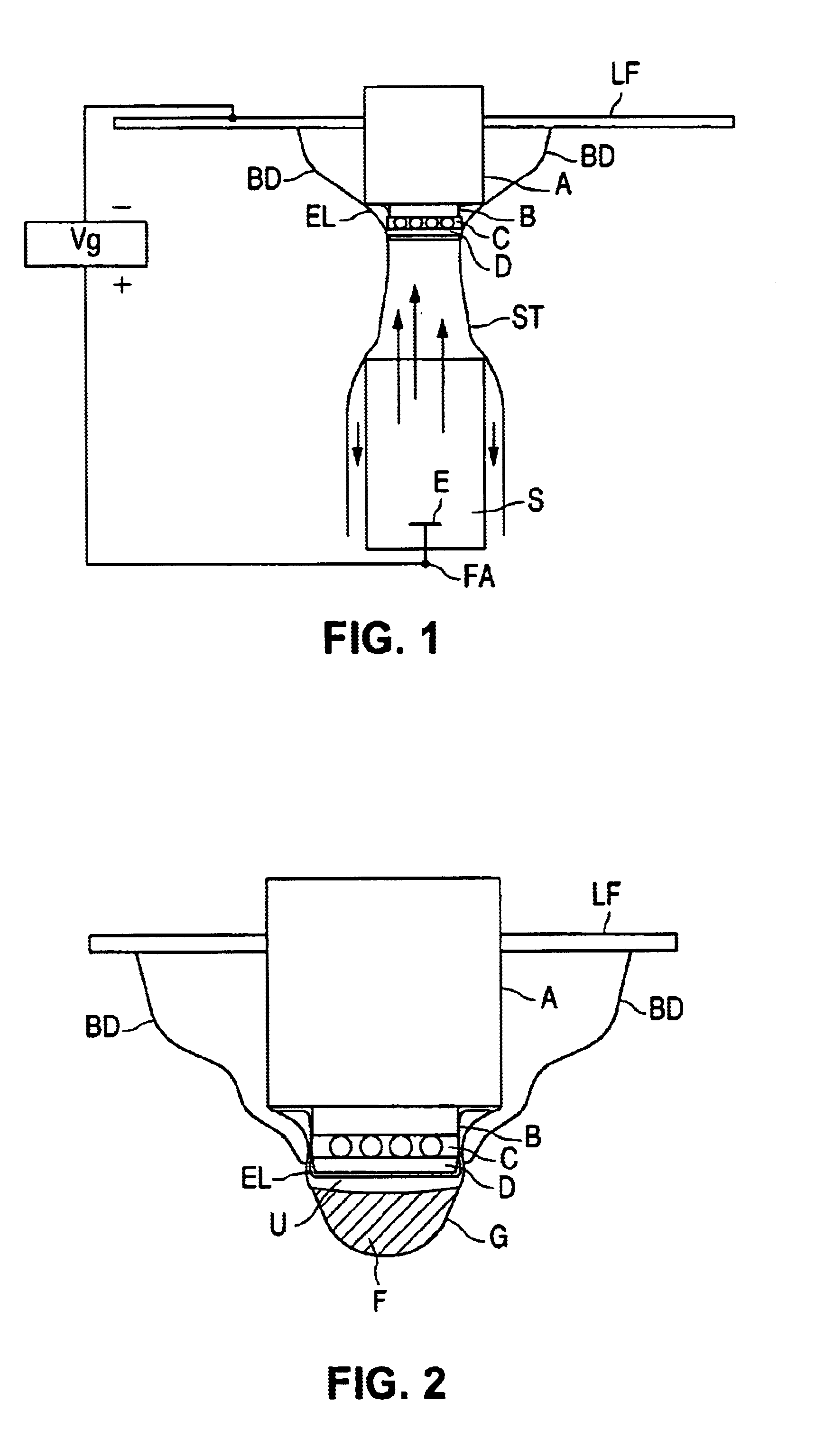 Light emitting device including an electroconductive layer