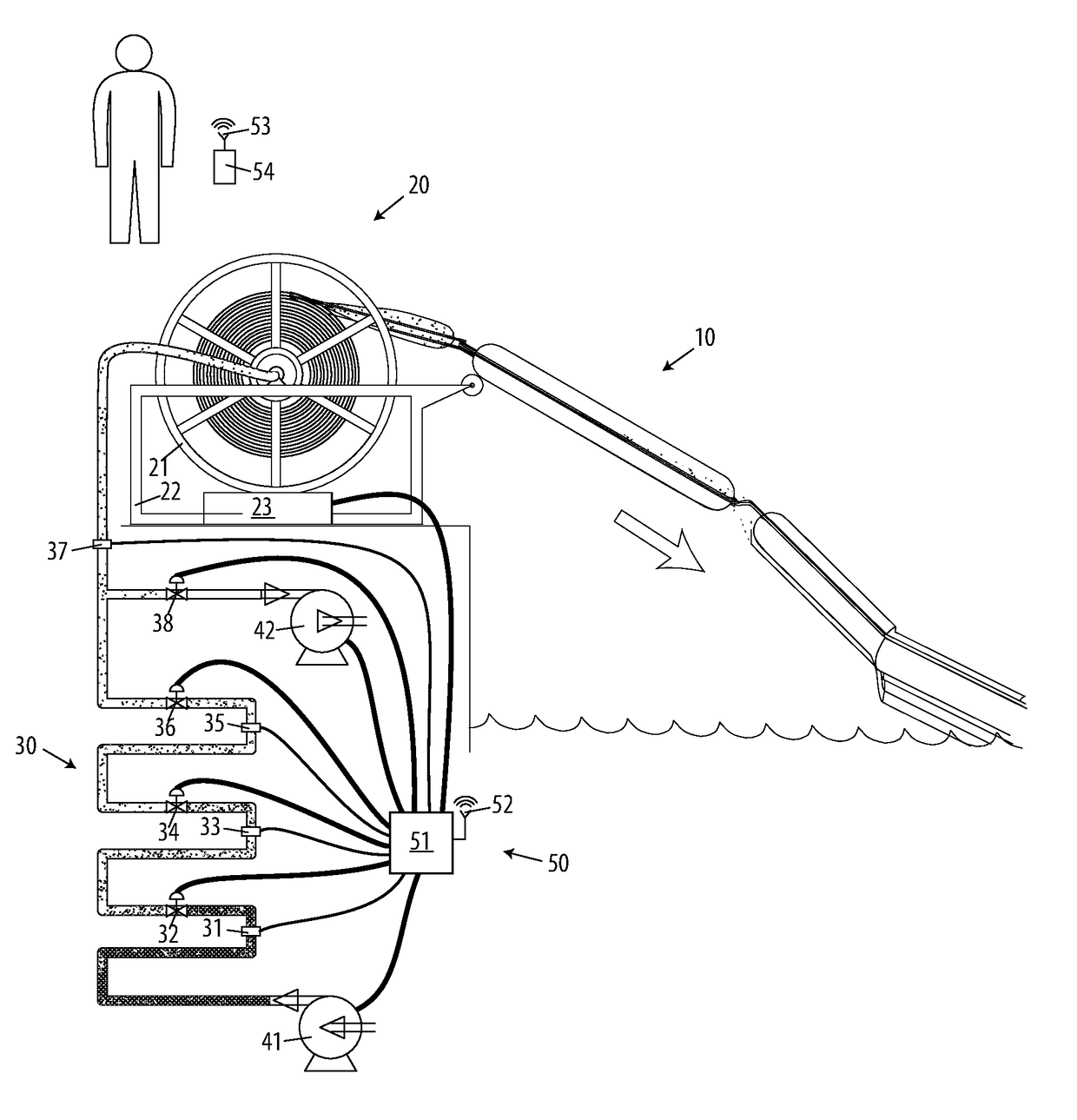 On-board spool-able re-useable containment boom and control system