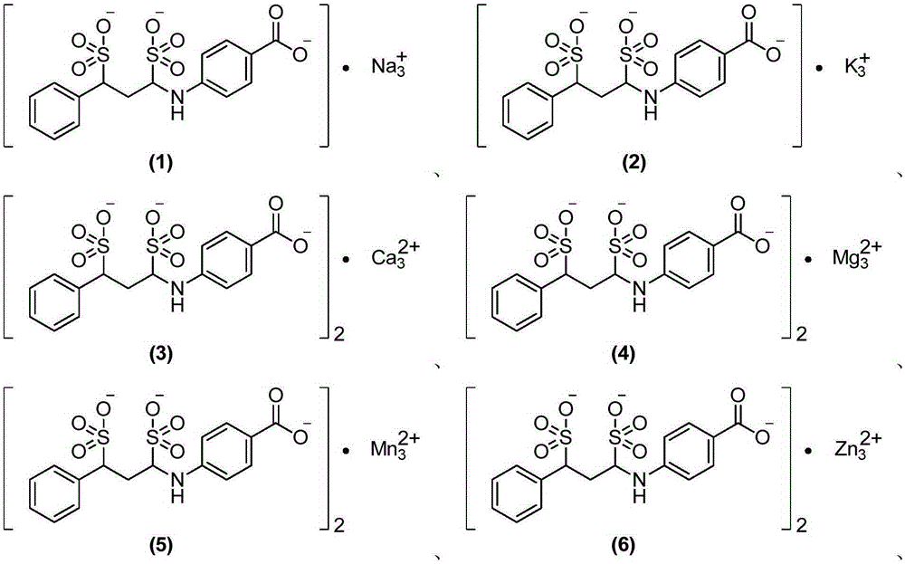 Para aminobenzoic acid derivatives and composition and application thereof