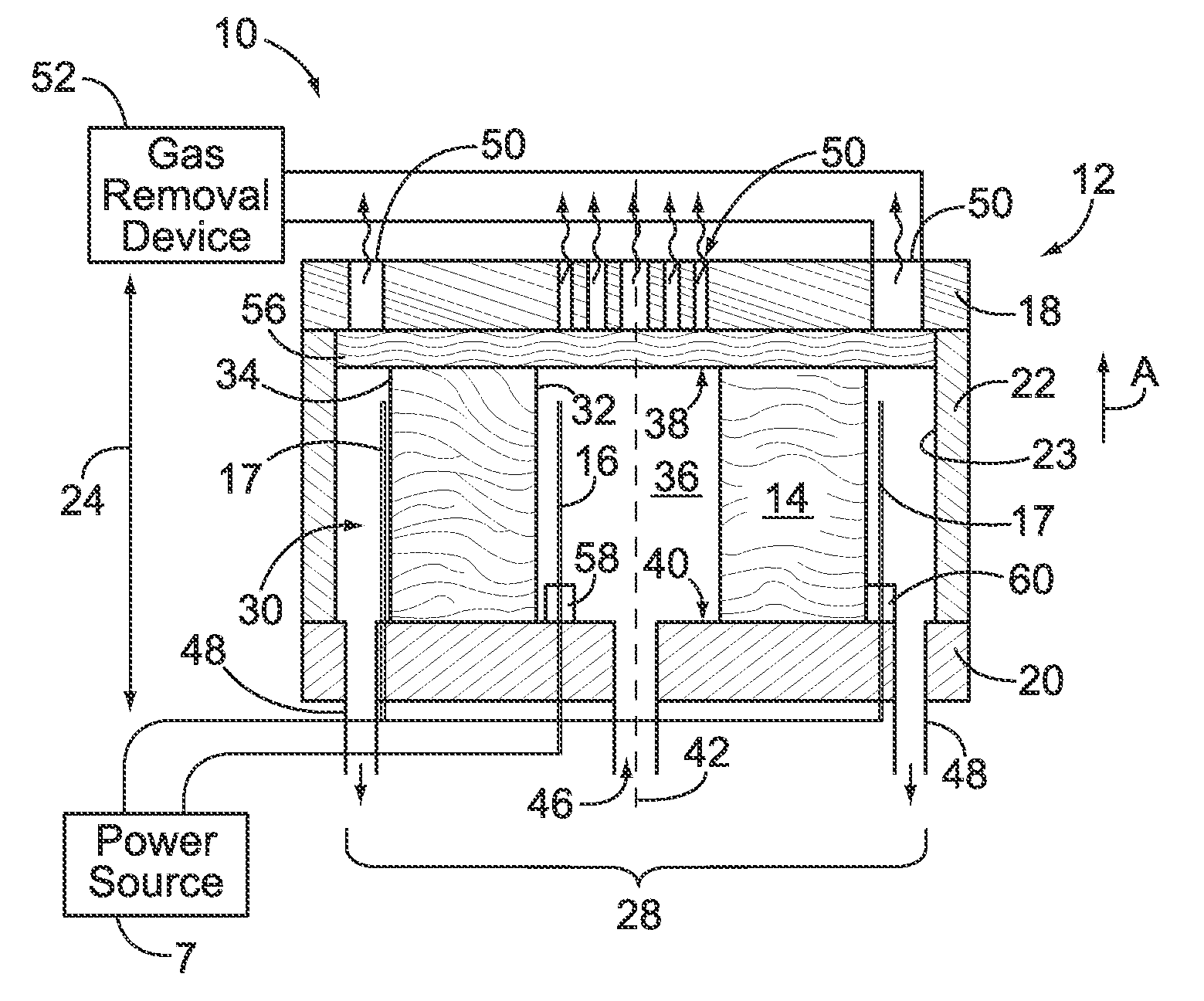 Electroosmotic pump with improved gas management