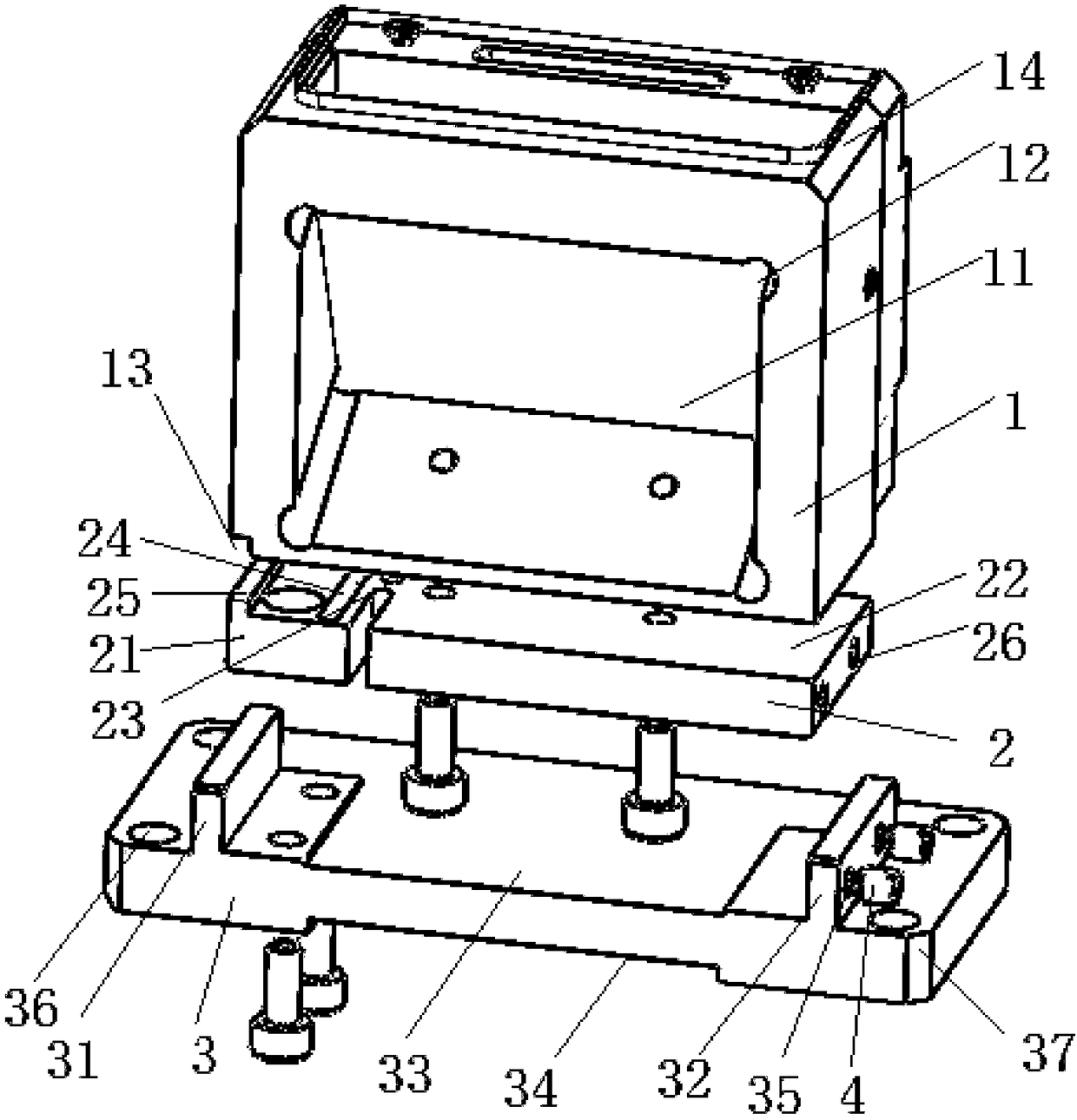 Adjustment-facilitating high-precision profile reference transmission device