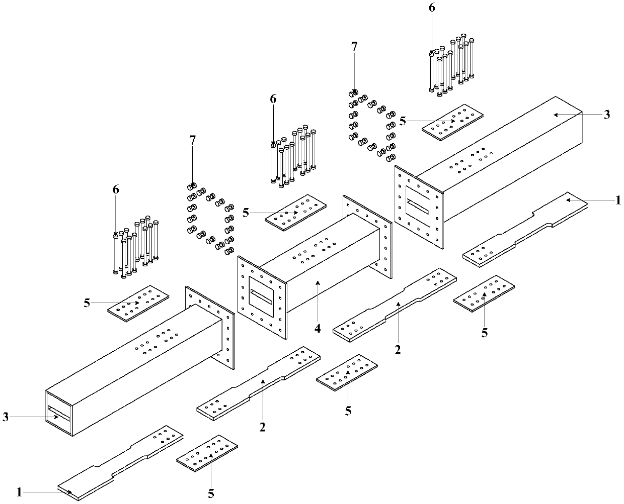 An integrally constrained segmental buckling-resistant brace with replaceable inner core