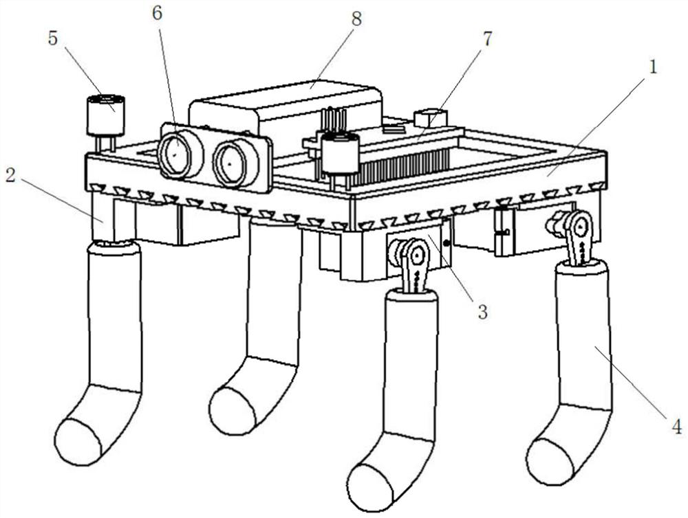 Structurally-detachable foot type robot based on central pattern generator and control method