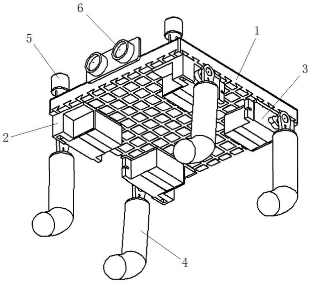 Structurally-detachable foot type robot based on central pattern generator and control method