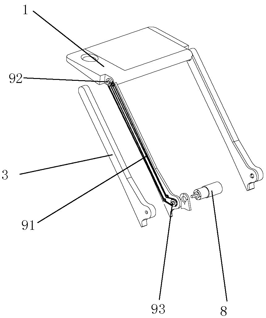 Method for preventing colliding dining table board during rotation of rail traffic passenger car seat, and electric dining table board