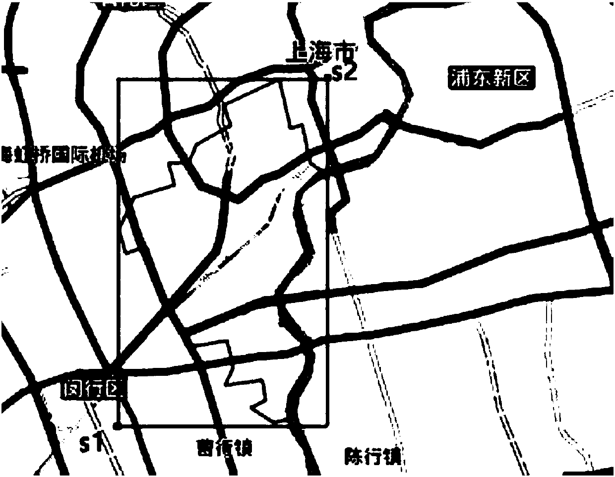 Grid drawing method based on map area boundary GPS coordinates