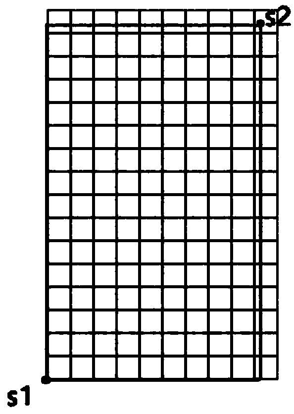 Grid drawing method based on map area boundary GPS coordinates