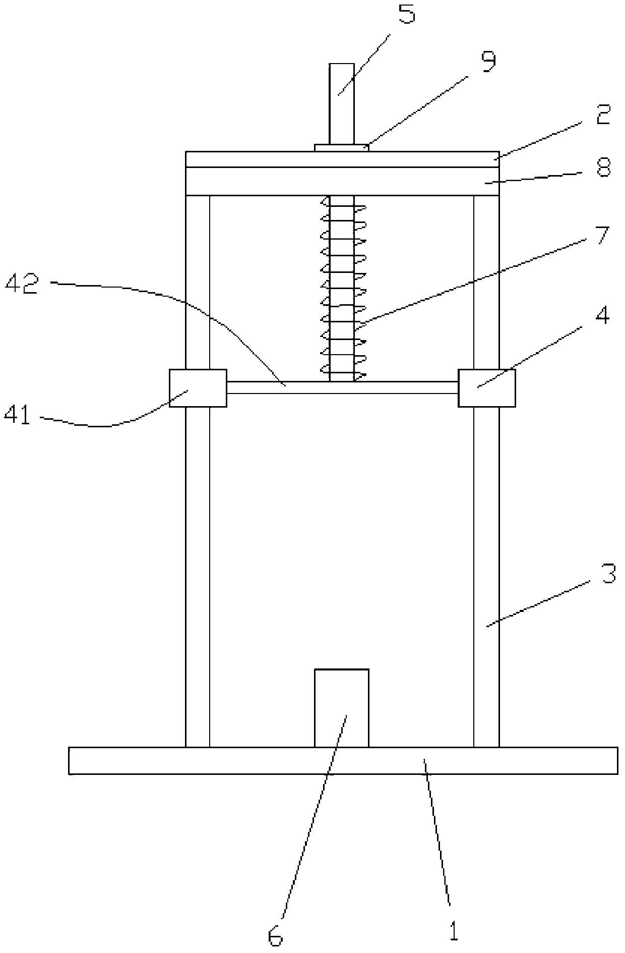 Automobile support leg detection support frame